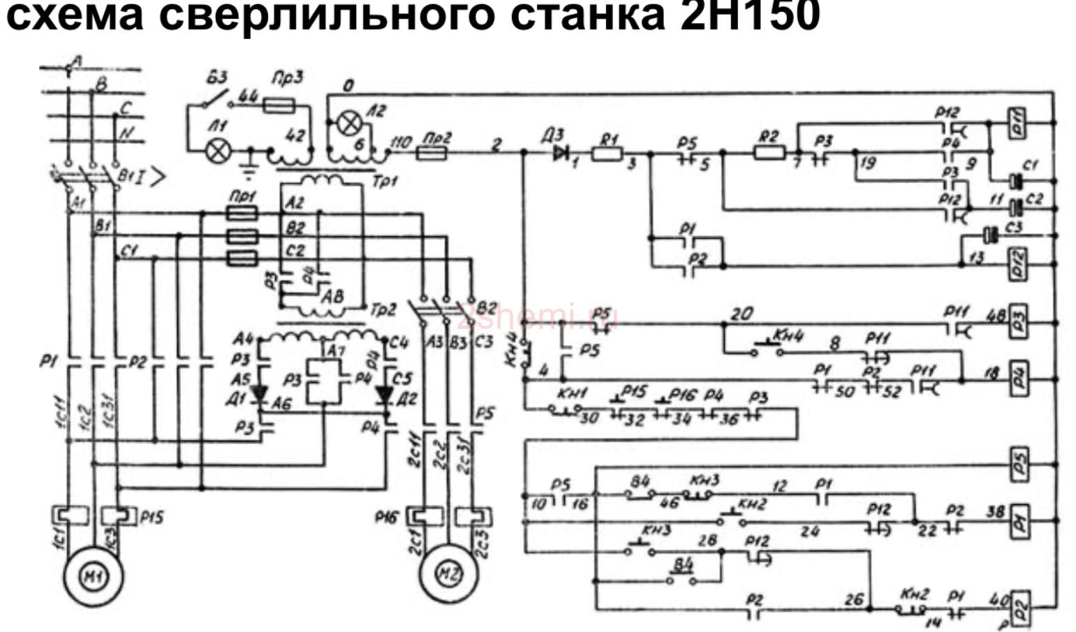 Схемы сверлильных станков
