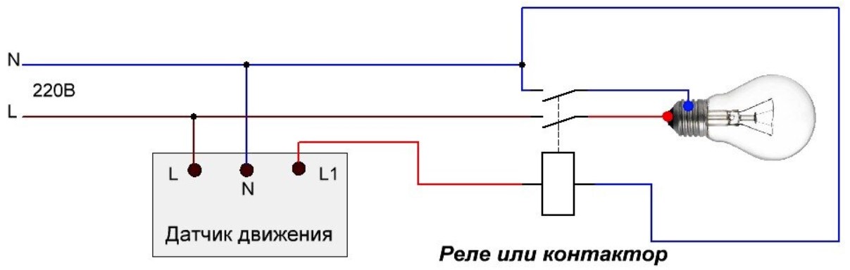 Подсоединение датчика движения