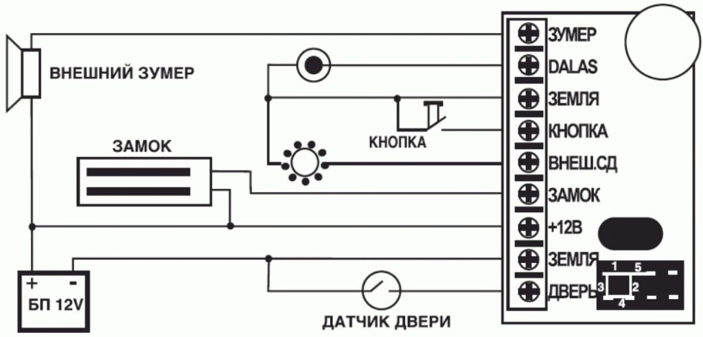 Магнитный замок на дверь или калитку ворот